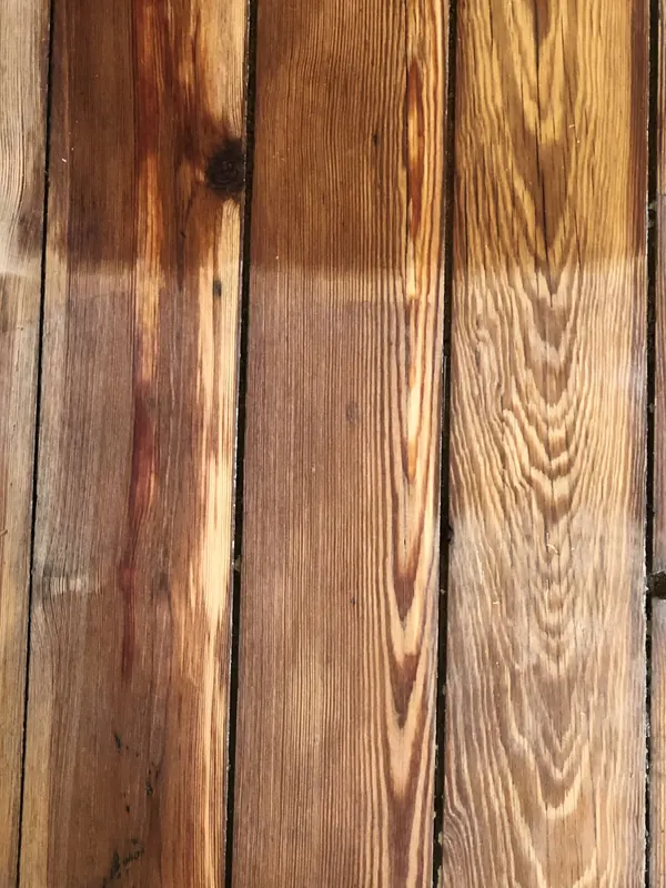 Rich red-brown reclaimed boards standing side by side