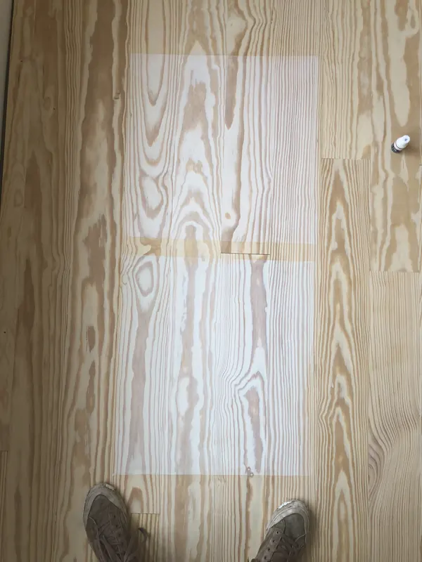 Light boards with a slight colour change across a seam